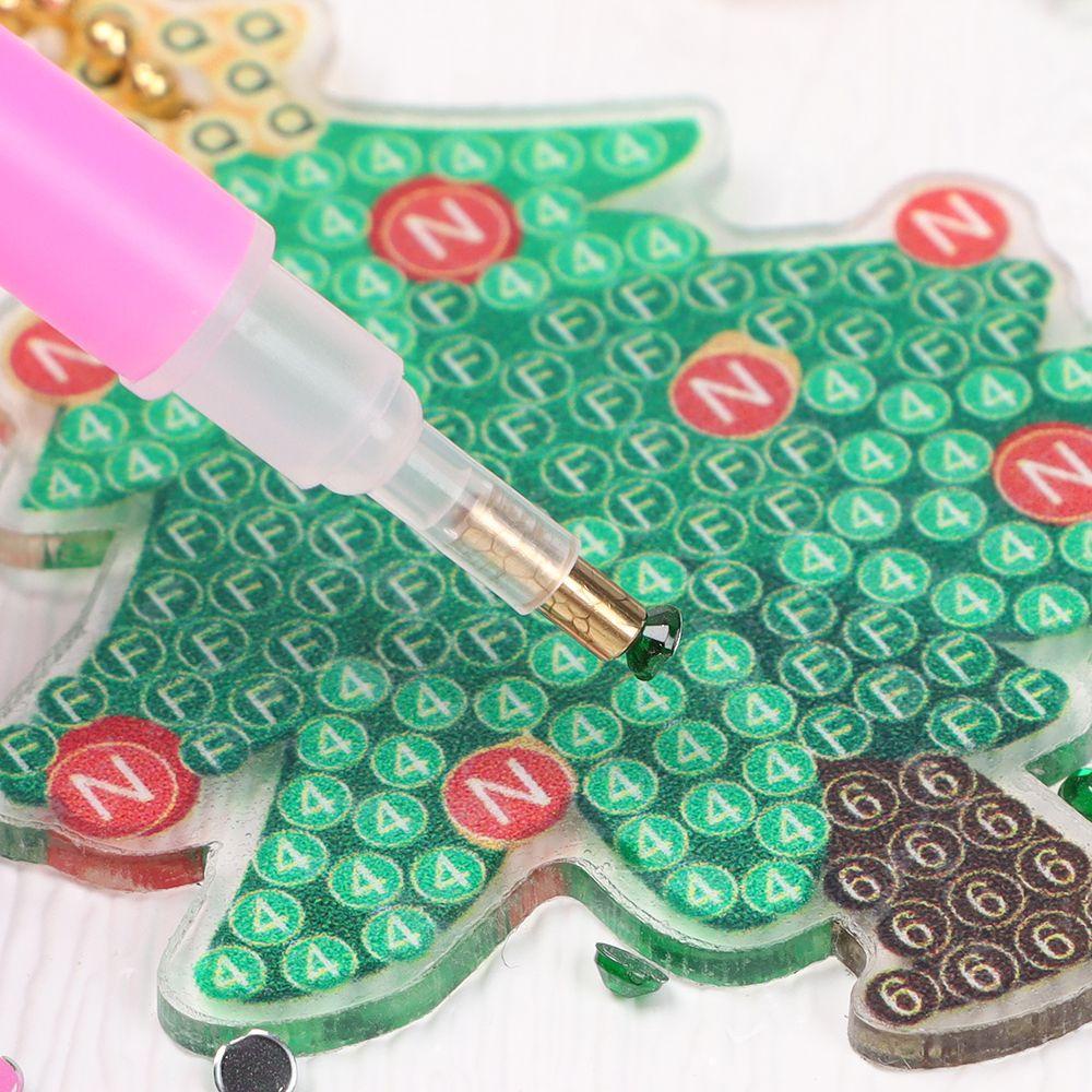 Bộ 8 Tranh Vẽ Đặc Biệt Hình Dạng Giáng Sinh|Móc Khóa Hình Ông Già Noel