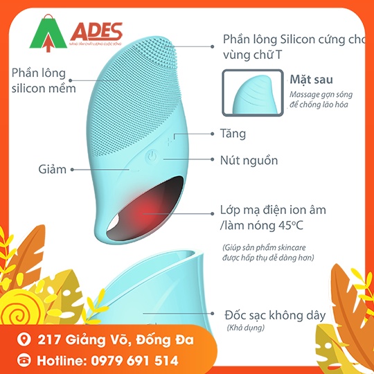 Máy Rửa Mặt Thông Minh 3 in 1 AZELIO FB60 - Bảo hành Chính Hãng