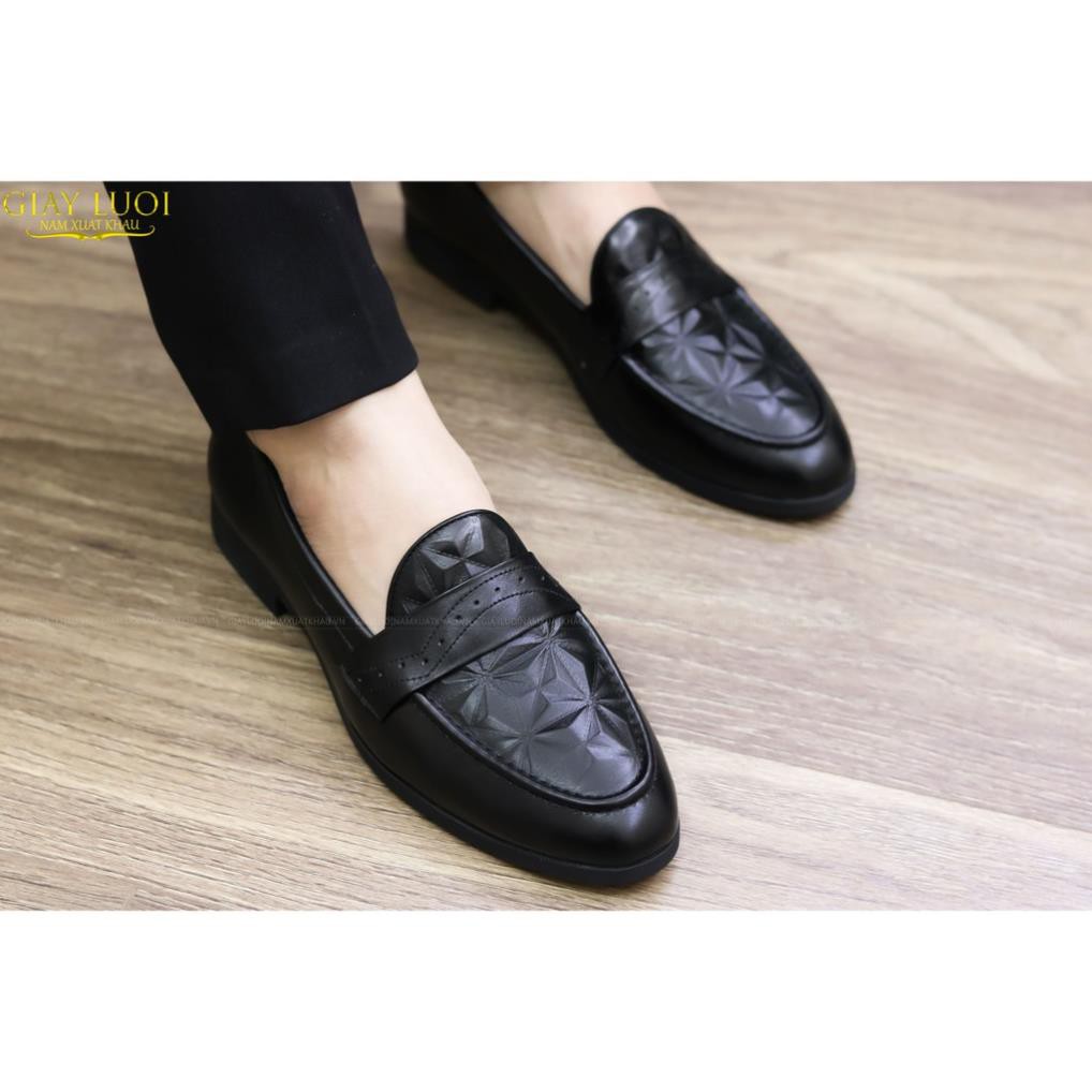 Giày Da Nam,giày lười nam,giày nam đẹp dập vân 3D mã G012 | BigBuy360 - bigbuy360.vn
