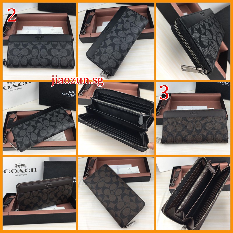 Ví Da Coach Dáng Dài Phối Khóa Kéo Cá Tính