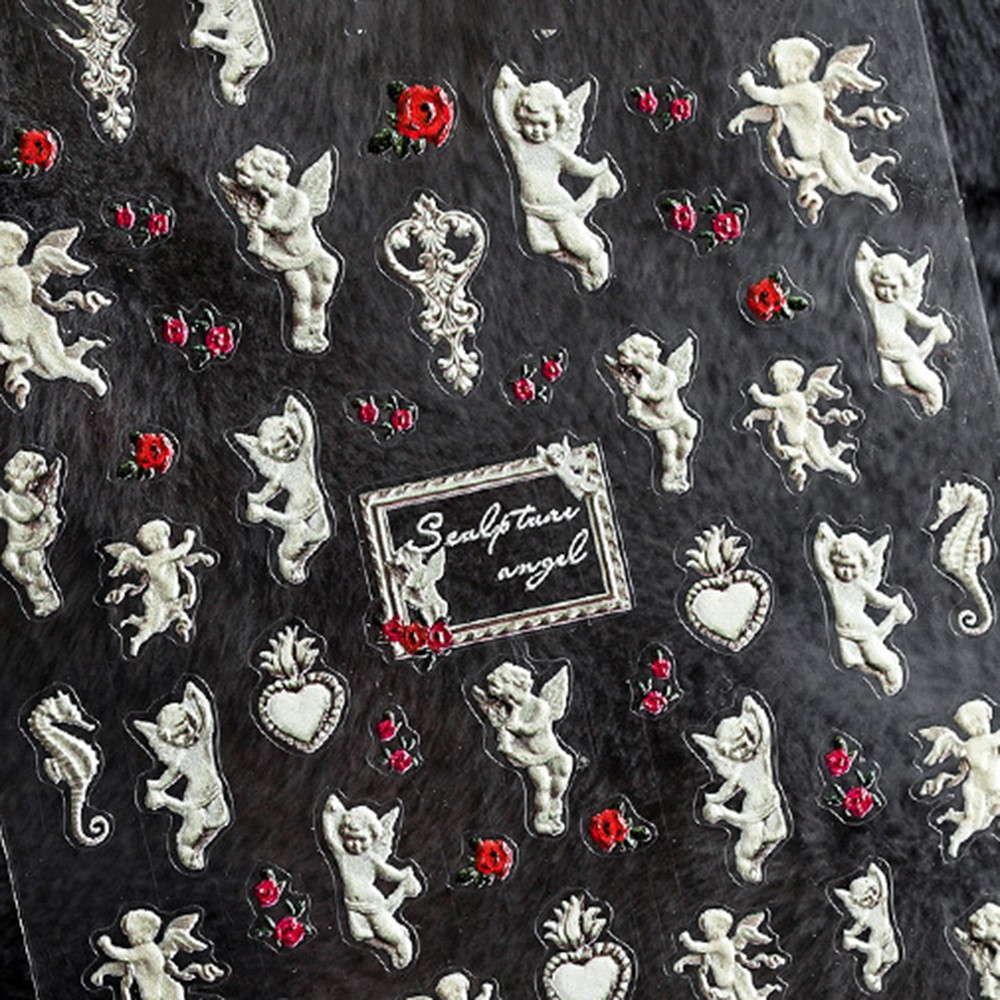 [Hàng mới về] Miếng dán móng tay hình đôi cánh thiên thần 5d siêu mỏng