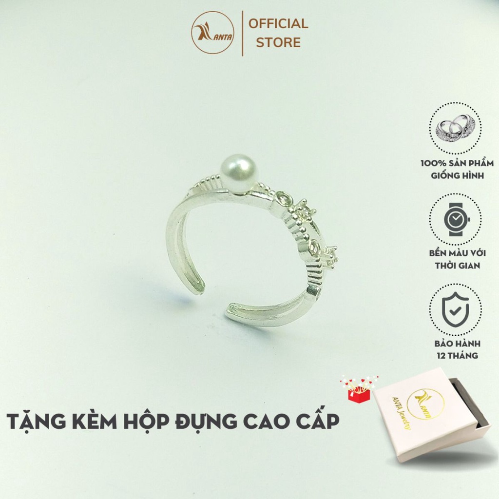 Nhẫn bạc 925 Thiết kế kiểu hở tuy chỉnh kích cỡ ngón tay ANTA Jewelry - ATJ3434