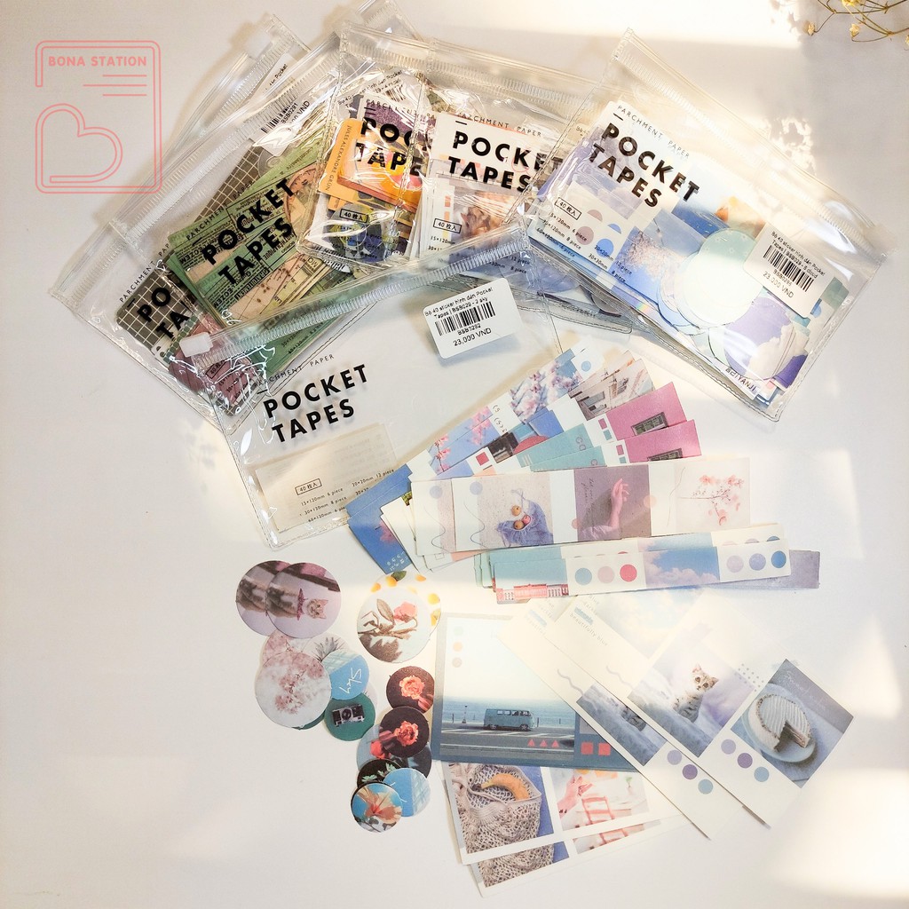 Bộ 40 sticker hình dán Pocket Tapes | BSB029
