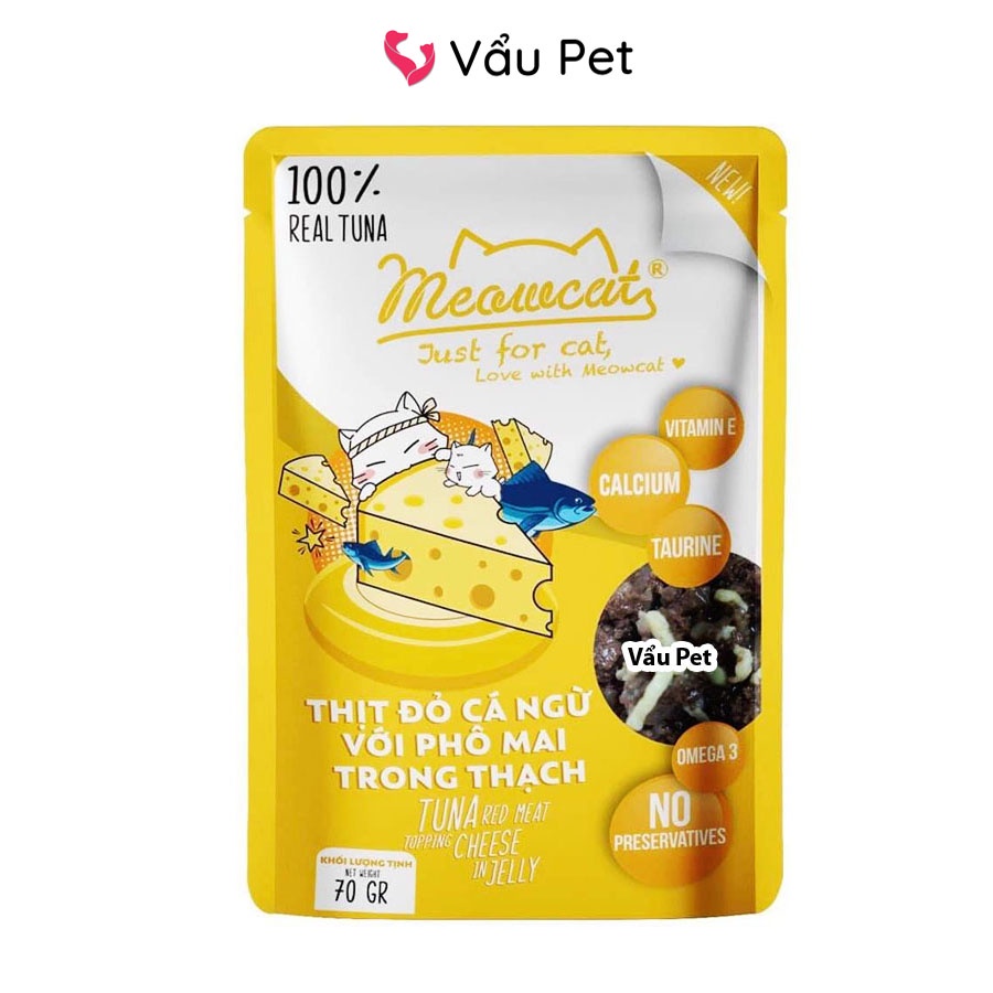 Pate Mèo Meowcat 70g - Pate cho mèo con, mèo lớn đầy đủ dinh dưỡng Vẩu Pet Shop
