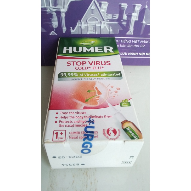 Humer stop virus - xịt mũi ngăn ngừa vi rút đường hô hấp xâm nhập niêm mạc - ảnh sản phẩm 1