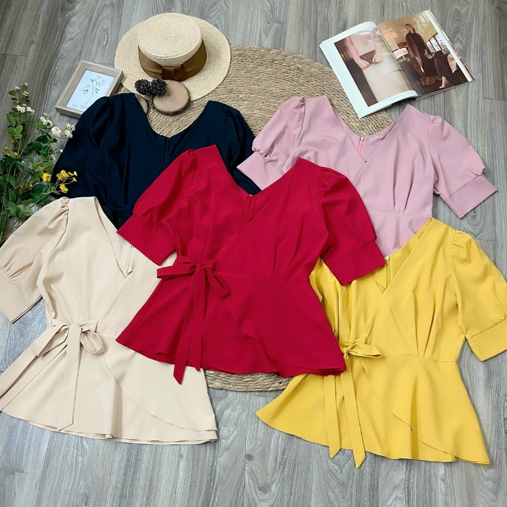 [Bigsize Áo 50 - 90kg] Áo Peplum Cột Eo Nhiều Màu Che Mọi Khuyết Điểm Cho Người Mập | BigBuy360 - bigbuy360.vn