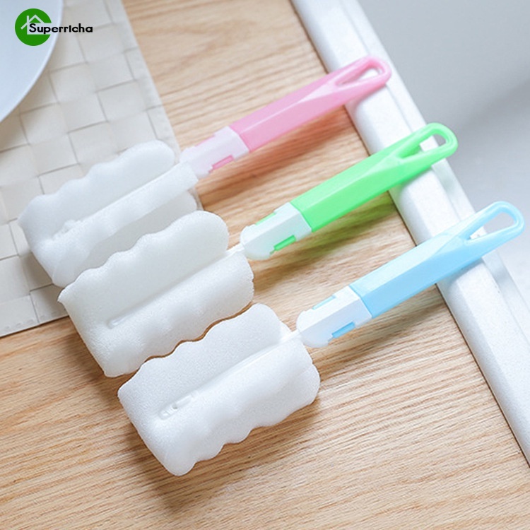Bàn Chải Xốp Rửa Ly Cốc Có Thể Tháo Rời Với Tay Cầm Dài Đa Năng Làm Sạch Sâu Cho Nhà Ở