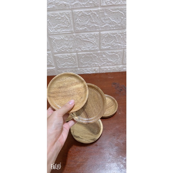 Xả kho lót cốc, đế lót ly bằng gỗ tự nhiên tần bì kích thước 10cm*10cm Minhome