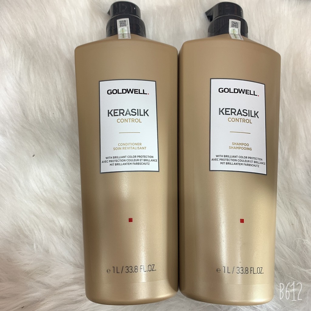 Combo gội xả Suôn Mượt Goldwell Kerasilk Control Conditioner 1000ml*2