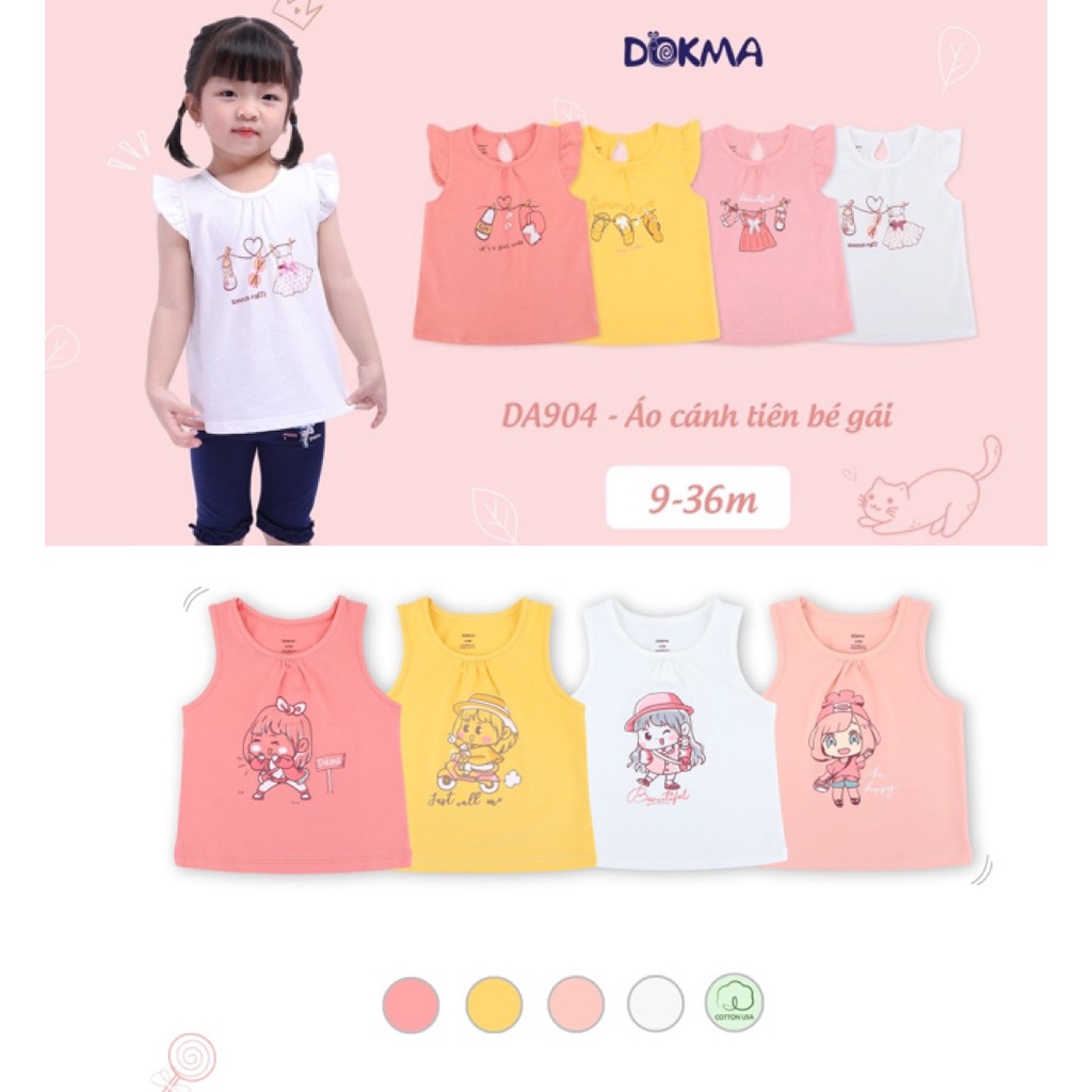 DA904/916 Áo ba lỗ bé gái Dokma (9-36M)