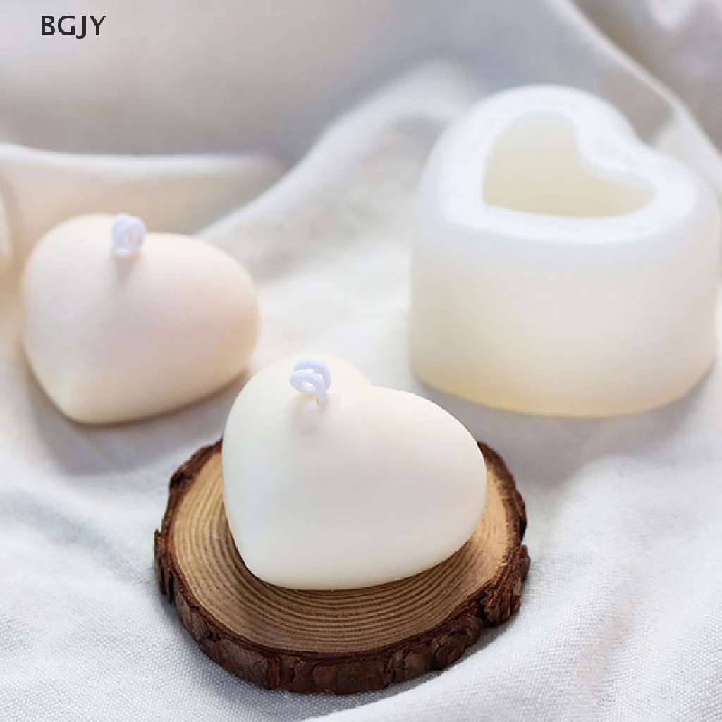 BGJY 3D Love Heart Silicone Mold Aroma Plaster Candle Mould DIY Cake Decoration NEW