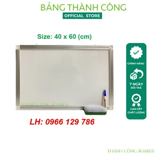 Bảng trắng viết bút lông dạ treo tường (KT: 40x60cm) dễ xoá, dễ viết, siêu nhẹ, tặng bông lau, bút, FREESHIP HN