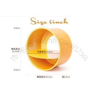 (CÓ SẴN) Khuôn tròn đế rời vàng