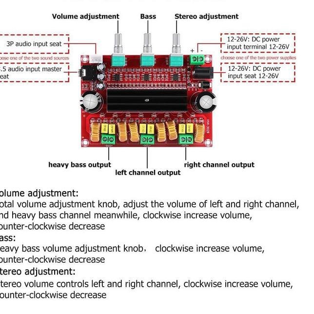 Bộ Linh Kiện Điện Tử Kc Kit Class D 2.1 Tpa3116 Tpa3116D2