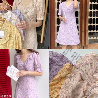Váy hoa nhí cổ bèo