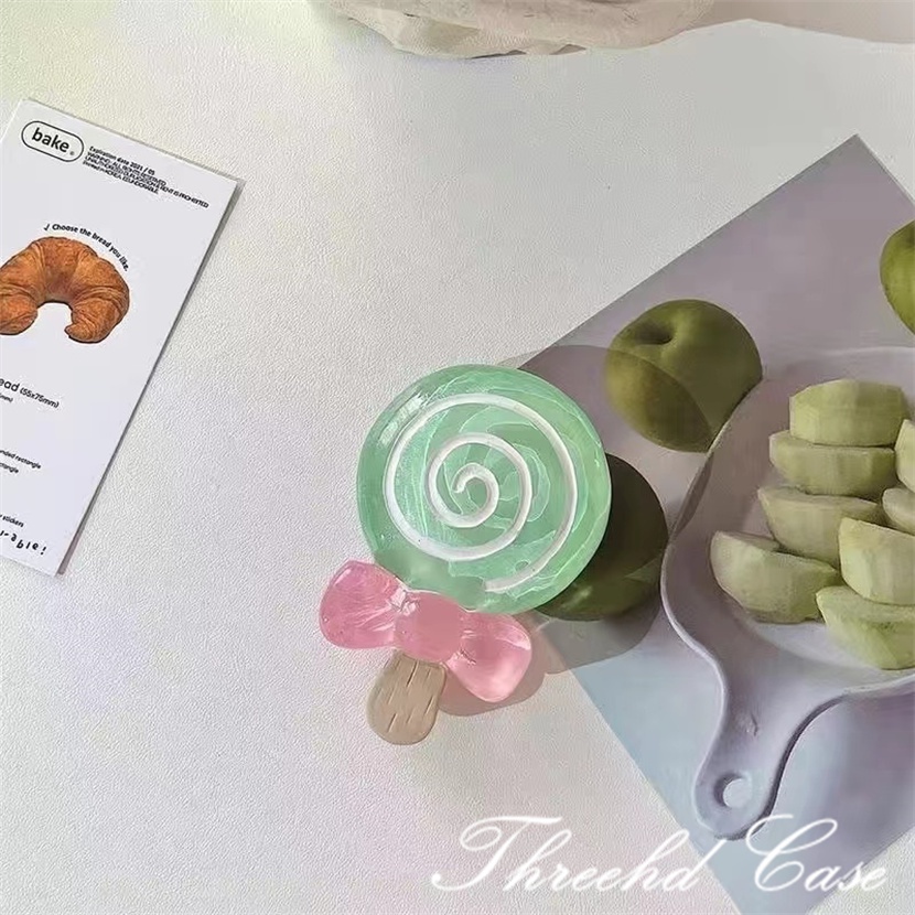 Giá Đỡ Điện Thoại Hình Kẹo Mút Hoạt Hình 3D Dễ Thương Nhỏ Gọn Thời Trang Có Thể Sử Dụng Để Xem Video