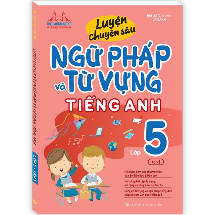 Sách - Combo Luyện chuyên sâu ngữ pháp và từ vựng tiếng anh lớp 5 tập 1+ tập 2