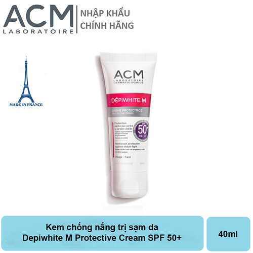 Kem chống nắng giảm nám &amp; sạm da ACM Depiwhite M Protective Cream SPF50+ 40ml