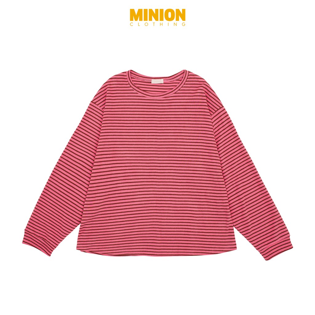 [Mã WABRLOW5 giảm 15% đơn 300K] Áo nỉ dài tay kẻ ngang Minion Clothing, phong cách Ulzzang Streetwear A2807