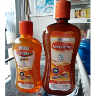 nước súc miệng VALENTINE KID chai 250 ml cho bé & VALENTINE chai 500 ml cho người lớn