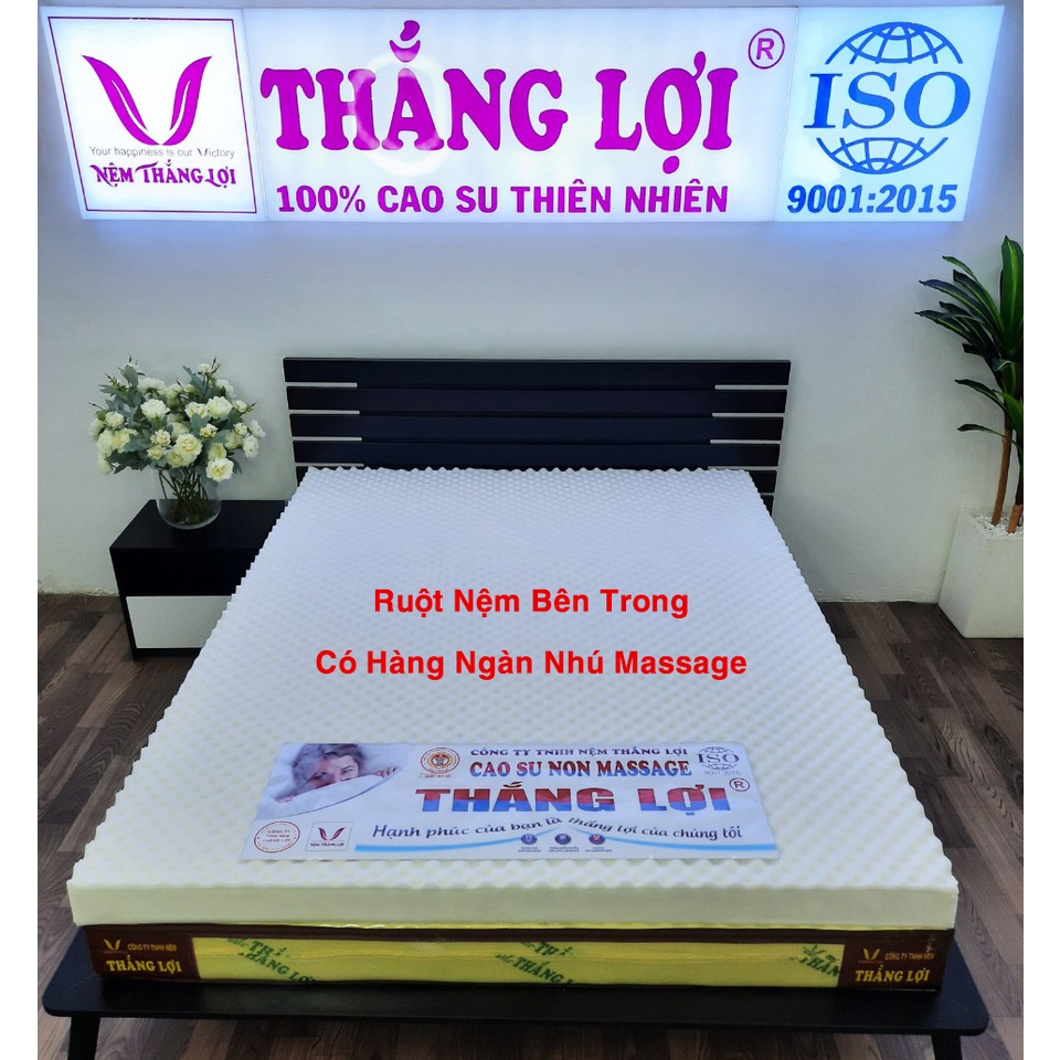 Nệm Mát Xa Cao Su Non Thắng Lợi Là Đệm Tổng Hợp Hàng Ngàn Lớp Nhú Massage Toàn Thân Khi Ngủ - Chăn Ga Gối Nệm Cao Cấp