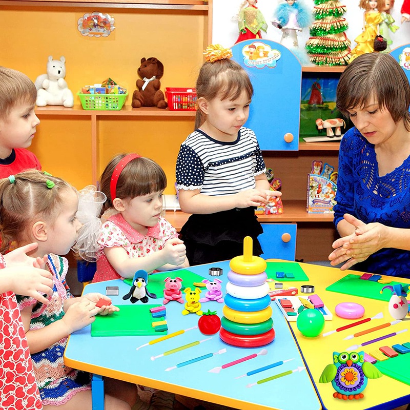 Máy cắt đất sét Bộ công cụ tự làm bằng đất sét , Dụng cụ điêu khắc bằng đất sét , Con lăn đất sét Acrylic cho thủ công gốm đất sét
