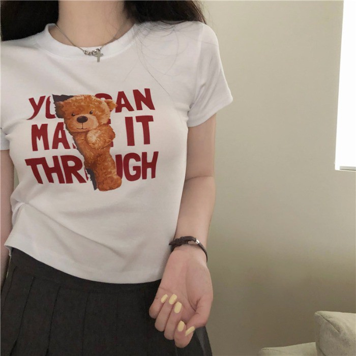 Áo Croptop In Hình Gấu Hoạt Hình Phong Cách Hàn Quốc Cho Nữ | BigBuy360 - bigbuy360.vn
