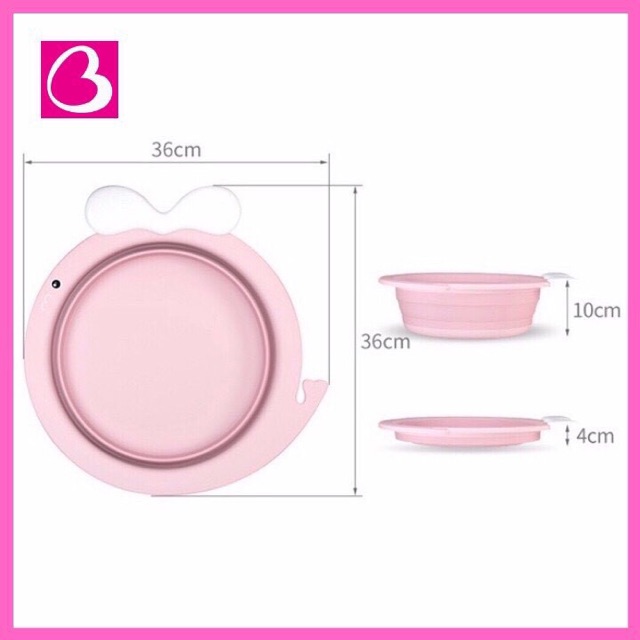 Thau rửa mặt gấp gọn hình cá