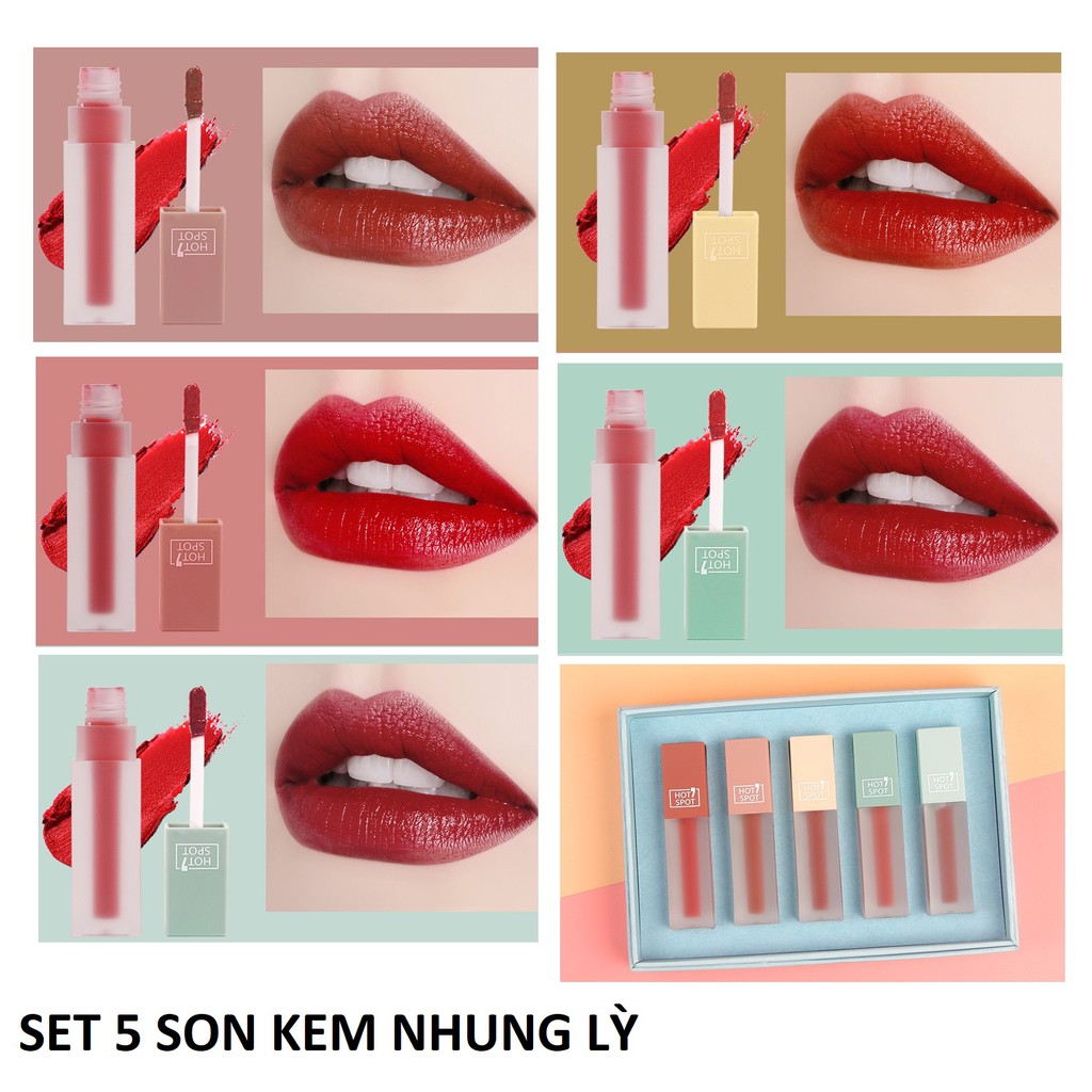 Set 5 cây son Lì nhẹ môi - Hot Spot - SM006 | BigBuy360 - bigbuy360.vn