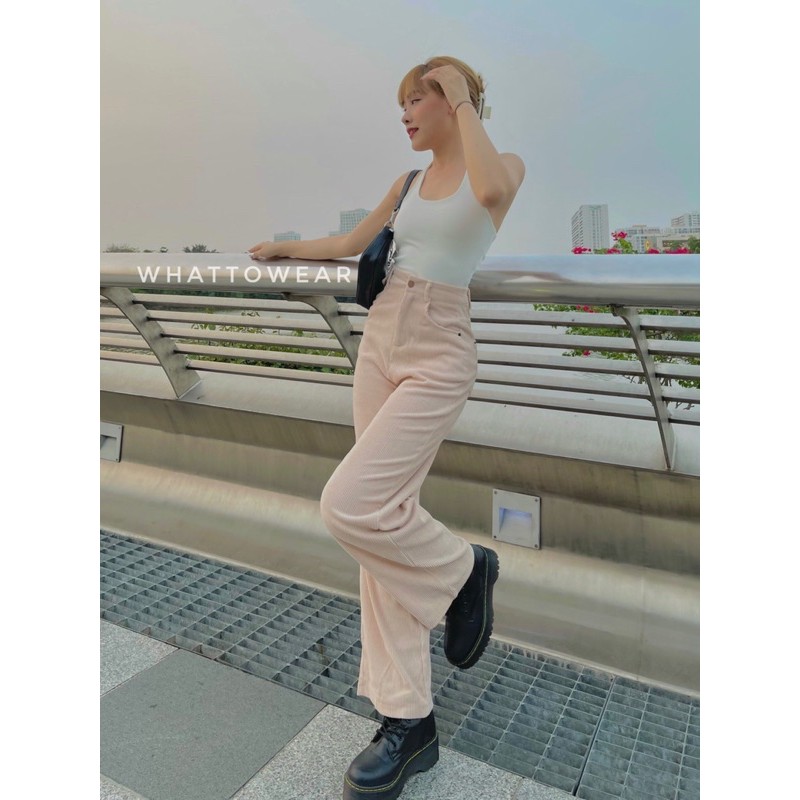 Croptop cổ yếm thun gân 2 lớp mới | BigBuy360 - bigbuy360.vn