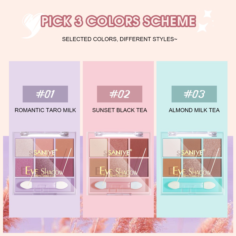 Bảng phấn mắt SANIYE E0644 nhám với 6 màu 5.4g | BigBuy360 - bigbuy360.vn