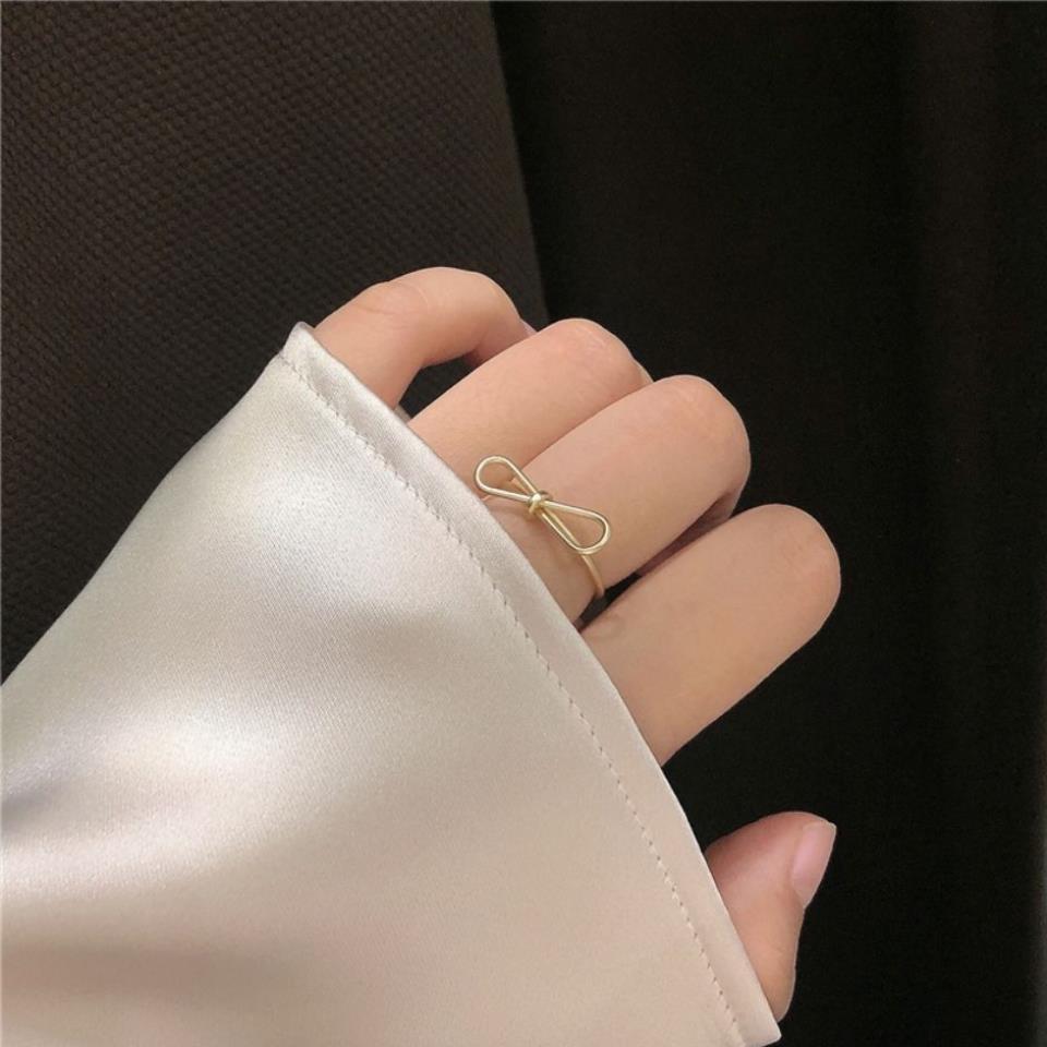 Nhẫn Hở Hình Nơ Đơn Giản Thời Trang Có Thể Điều Chỉnh Kích Cỡ