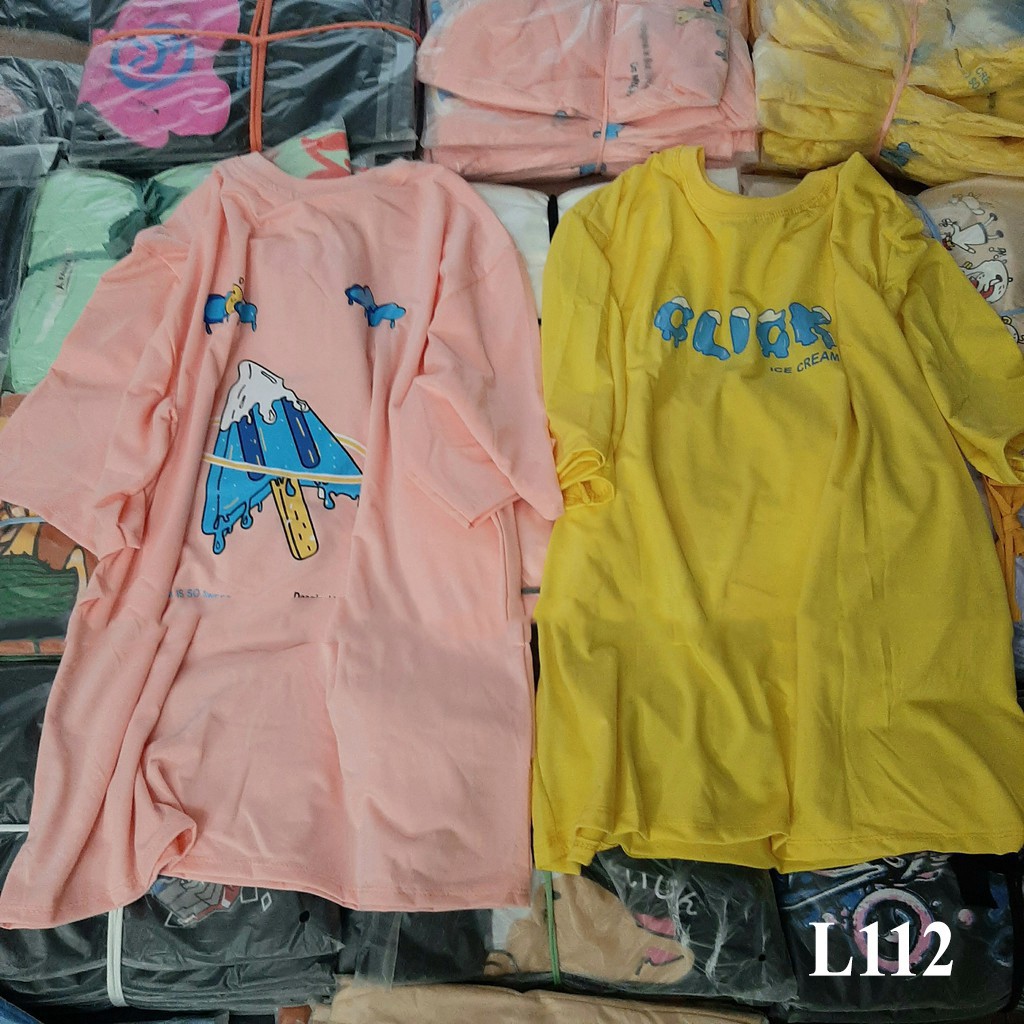 Áo thun 𝑭𝒓𝒆𝒆𝒔𝒉𝒊𝒑 Áo phông form rộng Unisex L112, mặc cặp, nhóm, lớp in CÂY THÔNG HÌNH QUE KEM chữ CLICK.