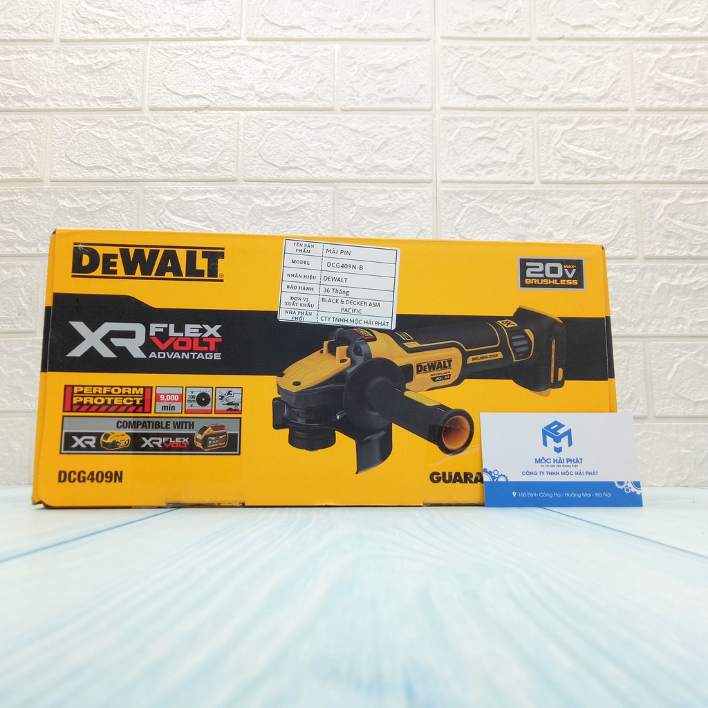 Máy mài góc pin Dewalt DCG409, máy cắt pin Dewalt 409 chính hãng nghề mộc