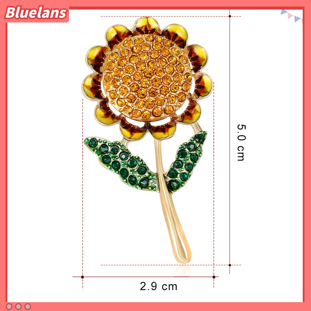 Ghim Cài Áo Hình Hoa Hướng Dương Đính Đá Nhân Tạo Thời Trang Cho Nữ