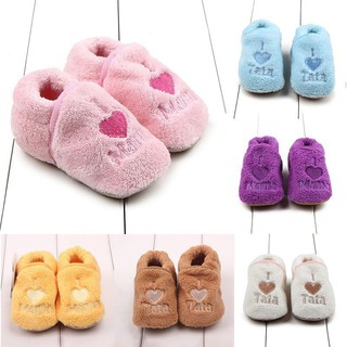 Giày vải bông giữ ấm mềm mại họa tiết dễ thương cho bé