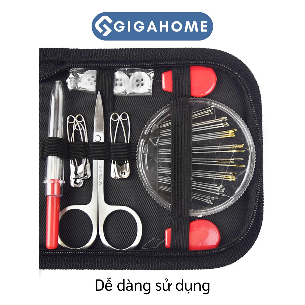 Bộ Kim Chỉ Gia Đình Trộn Bộ GIGAHOME Kèm Bao Đựng Gấp Gọn Tiện Lợi 7595