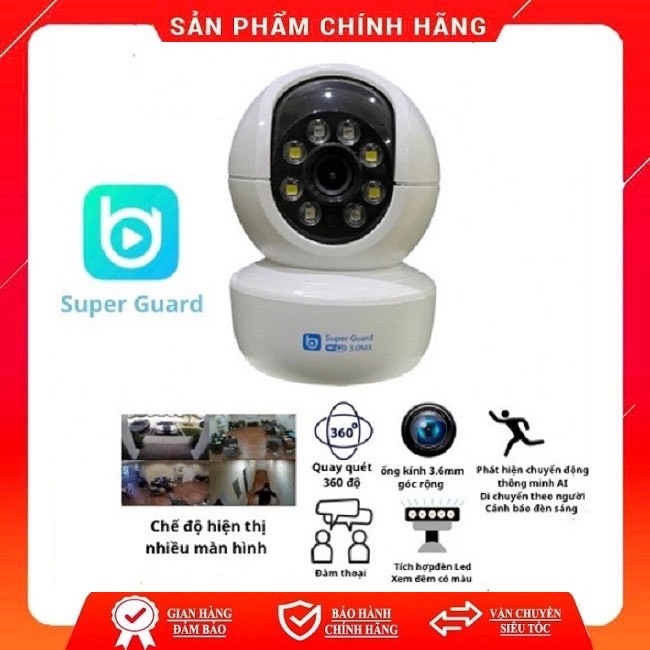 Camera IP Wifi Super Guard 5.0MP camera thông minh thế hệ mới, phát hiện chuyển động, ban đêm có màu, đàm thoại 2 chiều