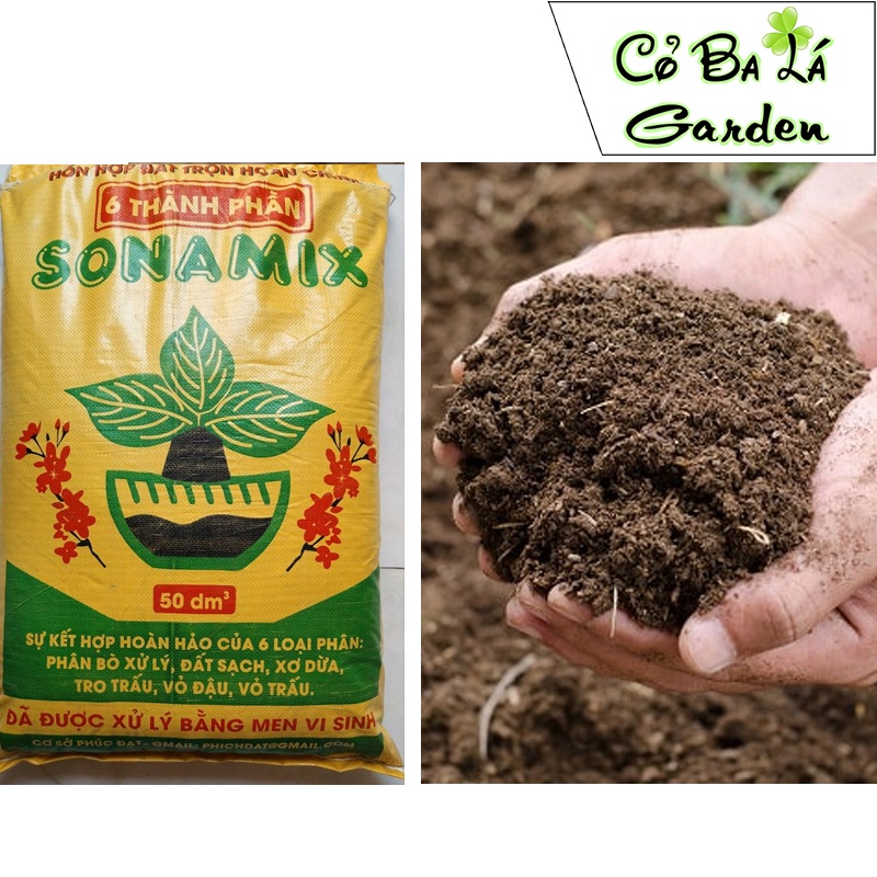 Đất sạch trồng cây, trồng hoa, trồng rau-bao sonamix chiếc lẻ- (túi 500gram)