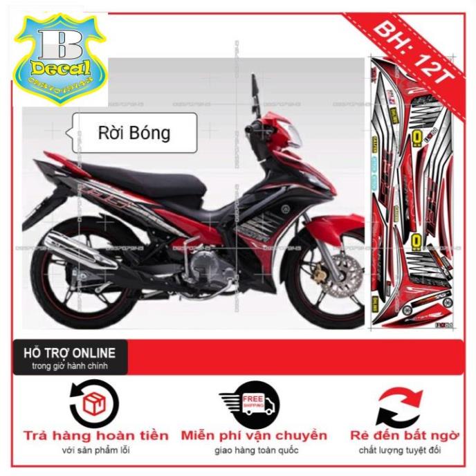 ( Quí khách vui lòng mang ra tiệm cho thợ dán ) Tem EX 2011 HOA VĂN ĐỎ ĐEN [Bi Decal]