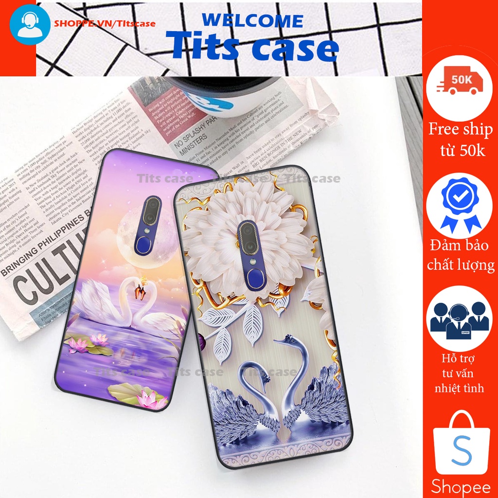 Ốp lưng  Oppo F11 in hình thiên nga,hoa may mắn, đặc sắc ĐỘC - LẠ - BỀN