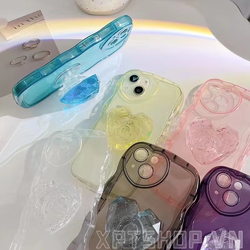 Mới Ốp Điện Thoại Chống Sốc Màu Dạ Quang Hình Trái Tim Cho iphone 15 pro max 14 13 12 11 pro max ix xs max xr