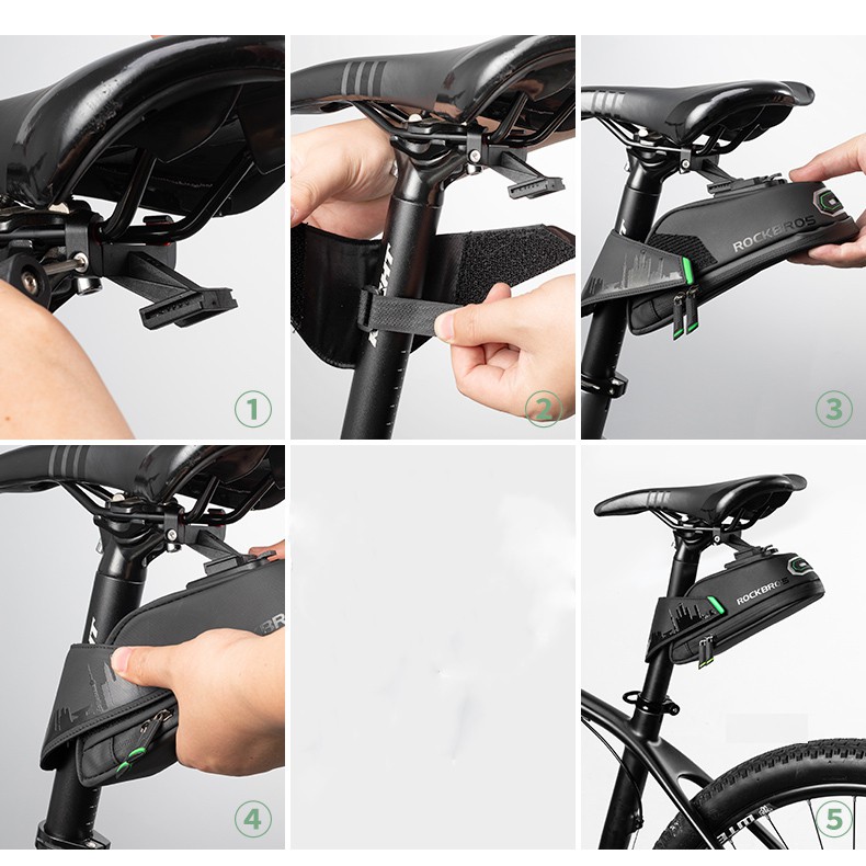 Rockbros Túi Đựng Đồ Dùng Chống Thấm Nước Gắn Yên Sau Xe Đạp Leo Núi Tiện Dụng
