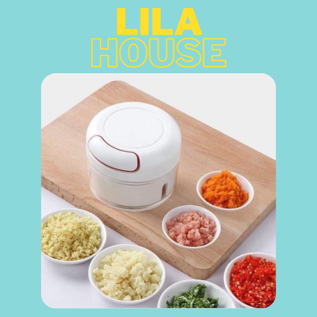 Máy Xay Tỏi Ớt Mini Đa Năng Bằng Tay Cục Kỳ Tiện Lợi