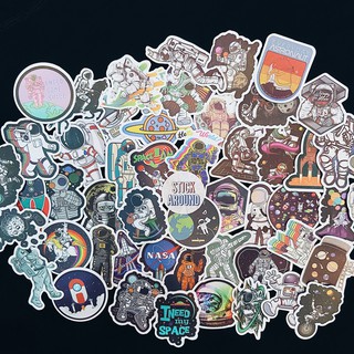 [Astro02] 50 sticker phi hành gia astronaut decal dán nón dán laptop stickaroundvn