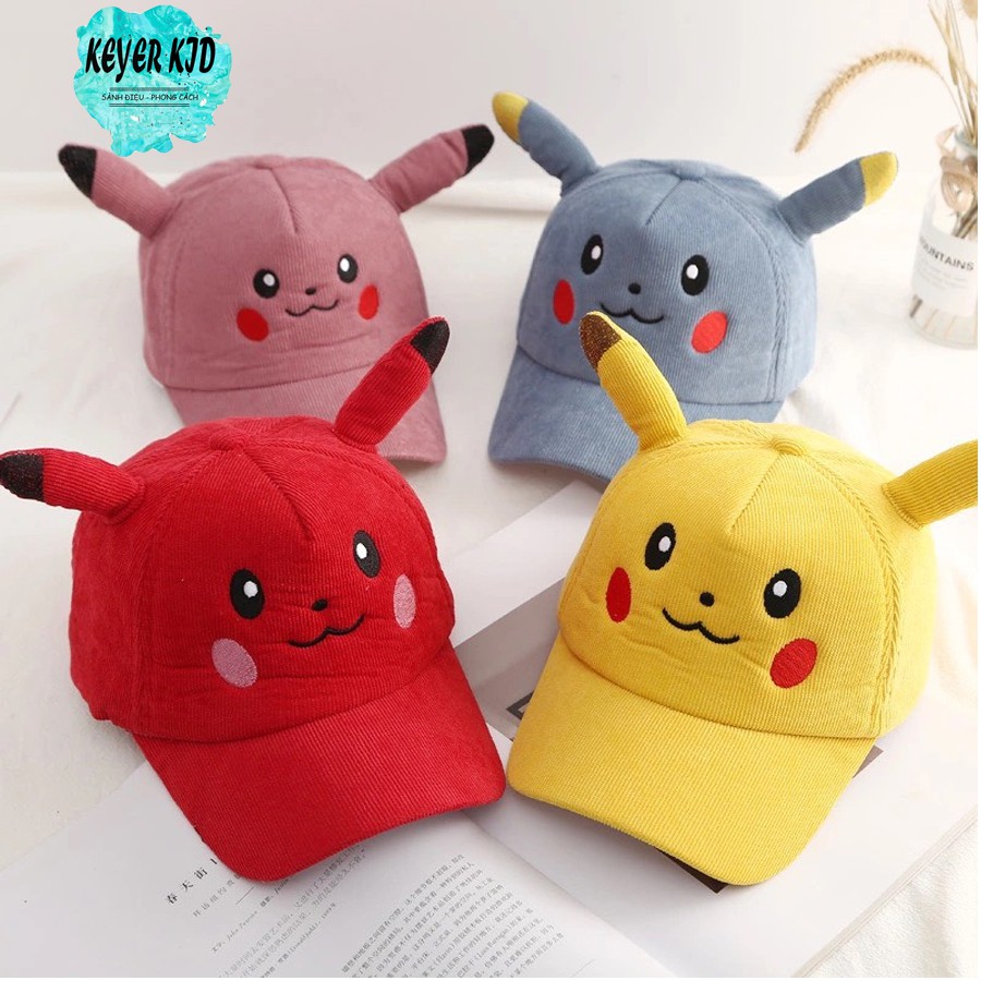 [SALE HÈ]  Mũ Lưỡi Trai PIKACHU Nón Gianh Cho Bé Trai Bé Gái 1-5 Tuổi Chất Liệu Tốt Hàng Chất Liệu QC Cao Cấp KEYER KID