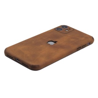 Miếng dán da iPhone 11 màu nâu bò sáp
