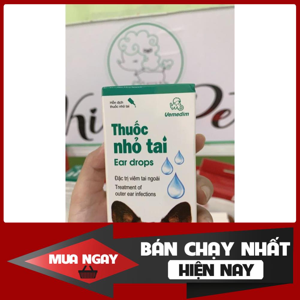 [❌GIÁ SỈ❌] DUNG DỊCH NHỎ VIÊM TAI CHÓ MÈO - VEMEDIM - 10ML ❤️