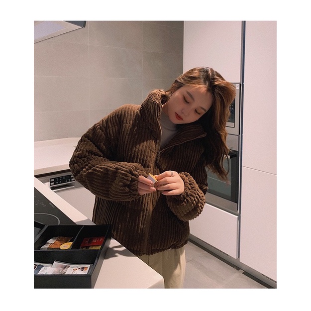 Áo khoác nhung tăm siêu ấm