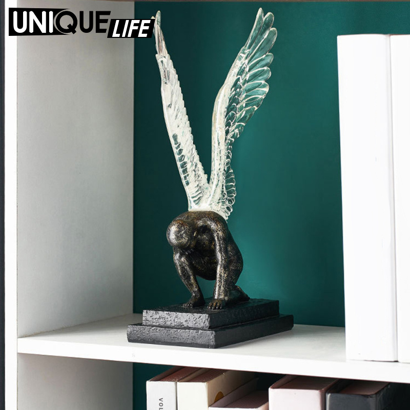 Mô Hình Cánh Thiên Thần 3D Sống Động Bằng Nhựa Resin Phong Cách Bắc Âu Yoyoyo01